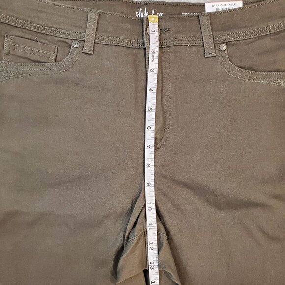 Style & Co Womens High Rise Tummy Control Straight Leg Pants Size 12S Deep Moss - Picture 7 of 15
